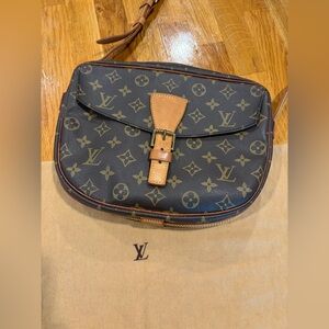 Louis Vuitton Monogram Black and Tan Messenger Bag
